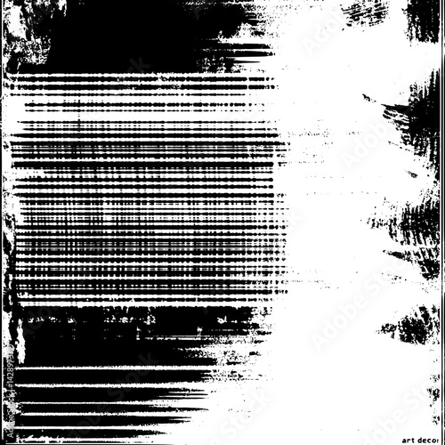 Intricate abstract patterns blend black and white in a contemporary art piece showcasing dynamic textures and visual depth