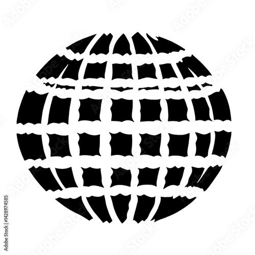 Creative depiction of a stylized globe amidst an abstract artistic background showcasing movement and energy