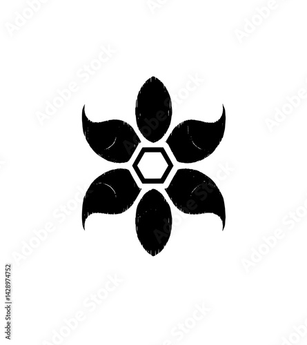 Intricate black floral design with elegant curves showcases artistry and creativity in modern graphic elements