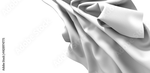 Close-up of a white fabric ...