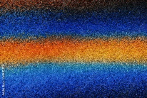 Obraz na płótnie Gradient Texture of Orange to Blue, noise texture effect, large banner copy space ,abstract noise texture banner w salonie