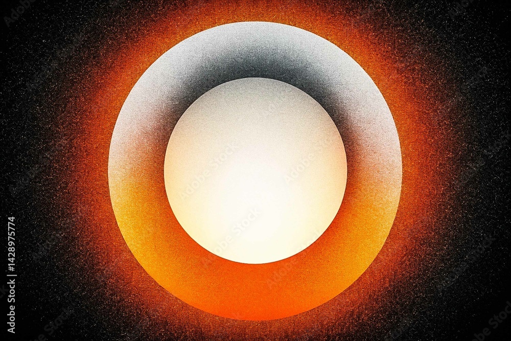 Abstract Circular Design with Gradient Colors, noise texture effect, large banner copy space ,abstract noise texture banner