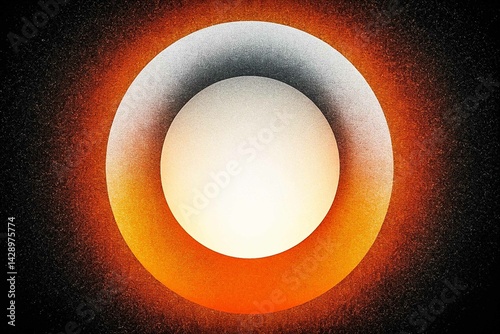 Obraz na płótnie Abstract Circular Design with Gradient Colors, noise texture effect, large banner copy space ,abstract noise texture banner w salonie