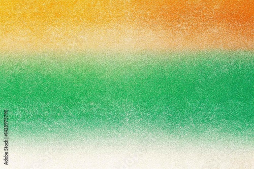 Obraz na płótnie Textured Gradient of Indian Flag Colors, noise texture effect, large banner copy space ,abstract noise texture banner w salonie