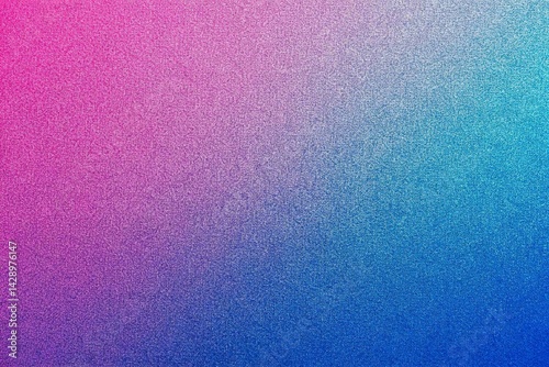 Obraz na płótnie Gradient Abstract Background in Pink and Blue, noise texture effect, large banner copy space ,abstract noise texture banner w salonie