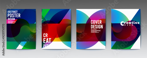 abstract poster design, Artworks, posters inspired postmodern of vector abstract dynamic symbols with bold geometric shapes, useful for web background, poster art design, magazine