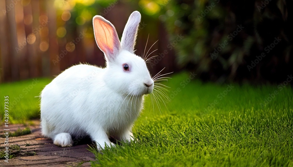 White Rabbit in the Backyard White Rabbit in the Backyard