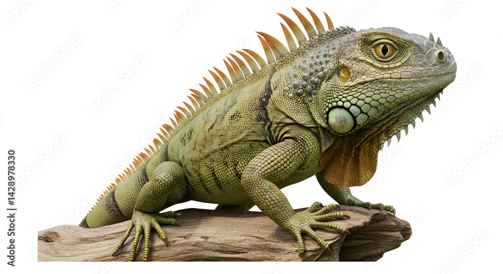 Fototapeta premium Iguana isolated on transparent background