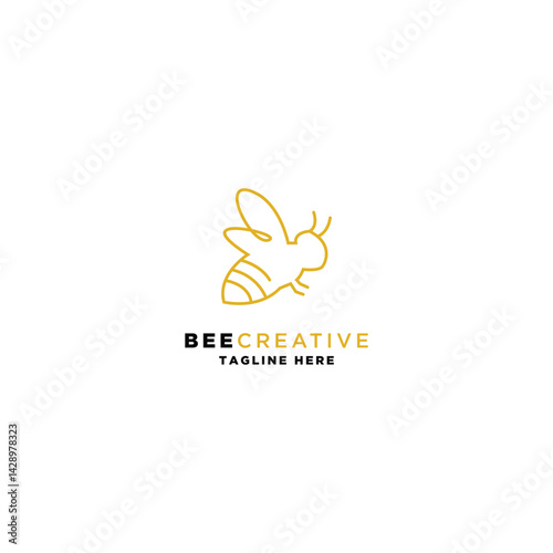 Busy bee emblem, honeycomb dynamism and industry