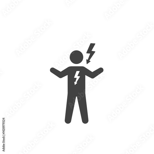 Electrified Silhouette: A stark silhouette depicts a figure engulfed by electricity. Symbolizing a moment of electrifying impact.