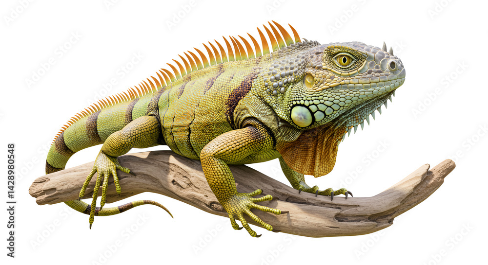 Fototapeta premium Iguana isolated on transparent background