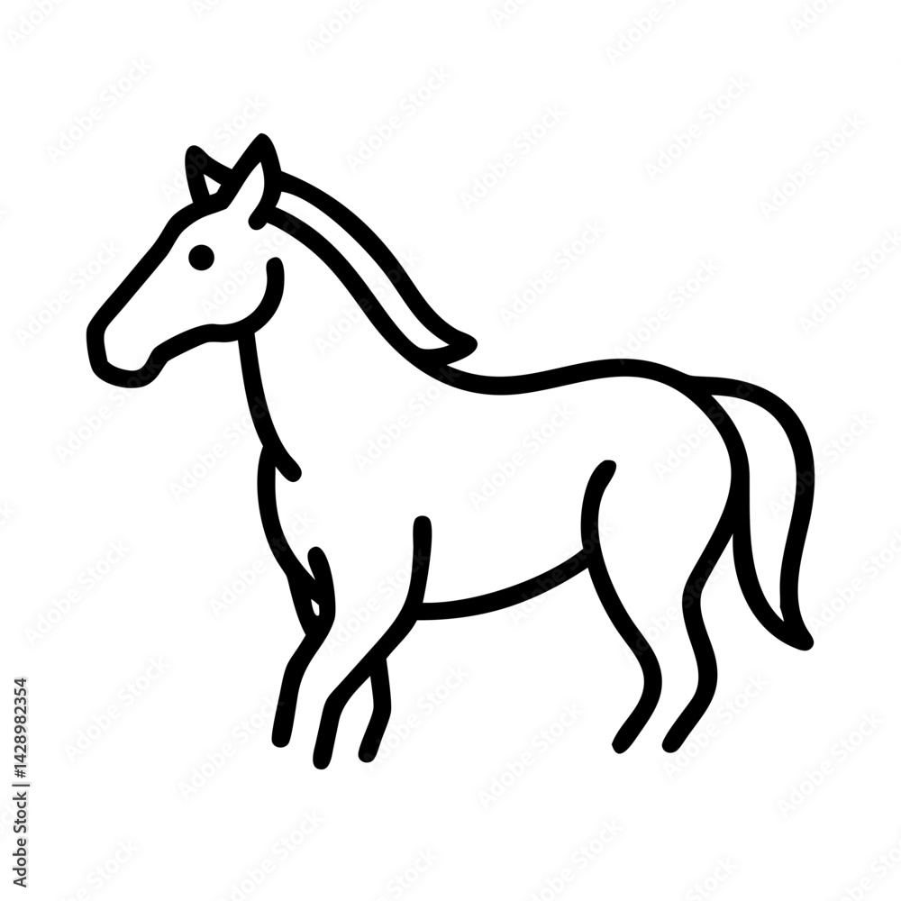 Fototapeta premium [Stable in green and white] [Simple Linear Interface Icon style] [White Background] [with copy space] Catholic Christmas, words + concept