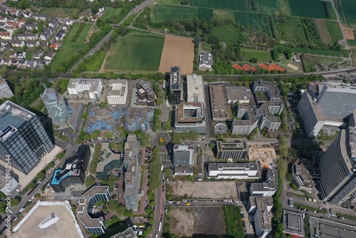 Obraz na płótnie Eschborn Luftbilder | Luftbildaufnahmen von der Stadt Eschborn in Hessen w salonie