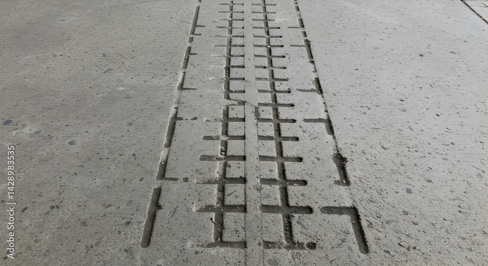 Fototapeta premium Concrete Expansion Joint Detail With Texture Background For Construction Needs