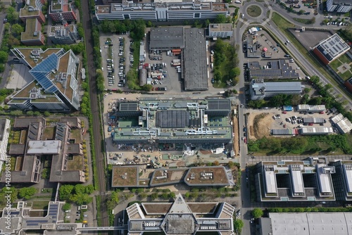 Obraz na płótnie Eschborn Luftbilder | Luftbildaufnahmen von der Stadt Eschborn in Hessen w salonie