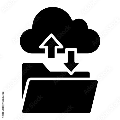 Data Backup Glyph Icon