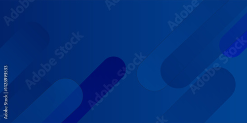 Abstract blue background with glowing geometric lines. Modern blue gradient square shape design simple