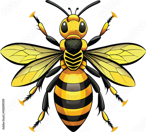 Bee vector and illustration icon