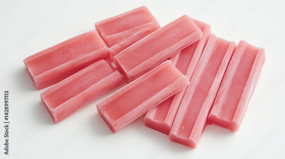 Pink candy bars arranged Pink candy bars arranged