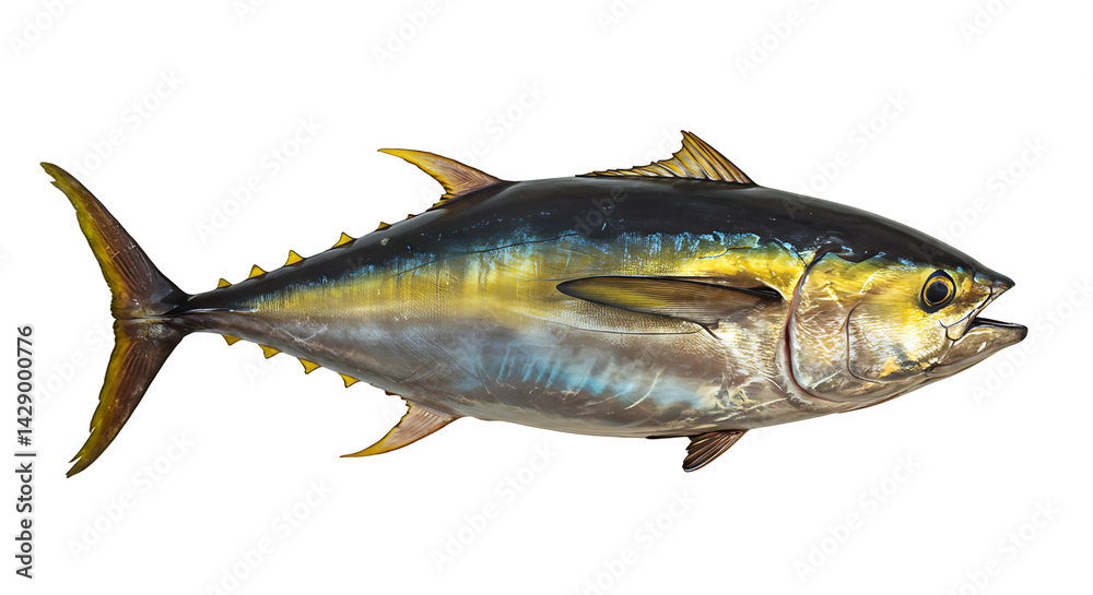 Naklejka premium Tuna Fish isolated on transparent background