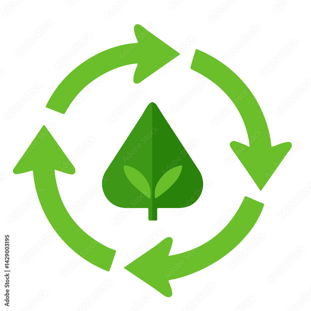 Obraz premium green recycle symbol