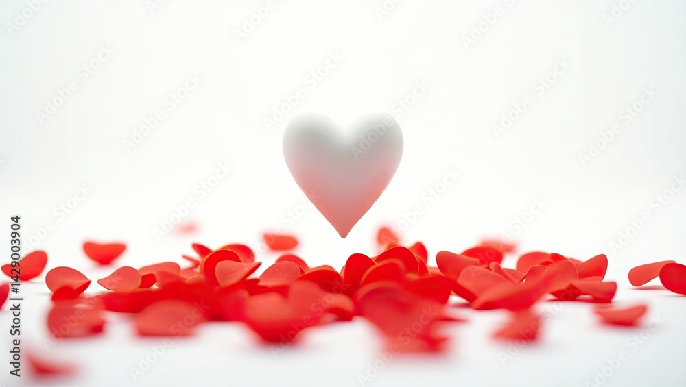 red heart on white background red heart on white background