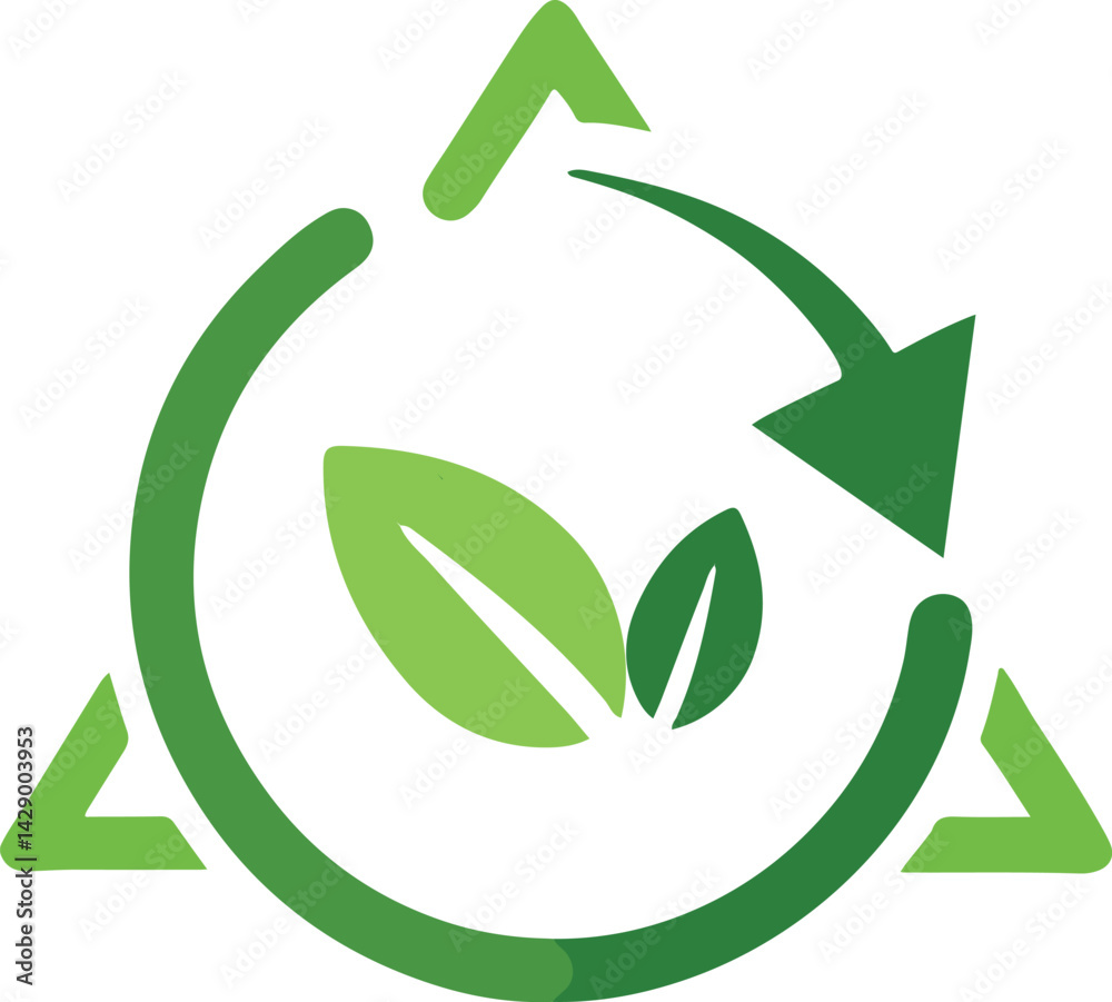 Fototapeta premium green recycle symbol