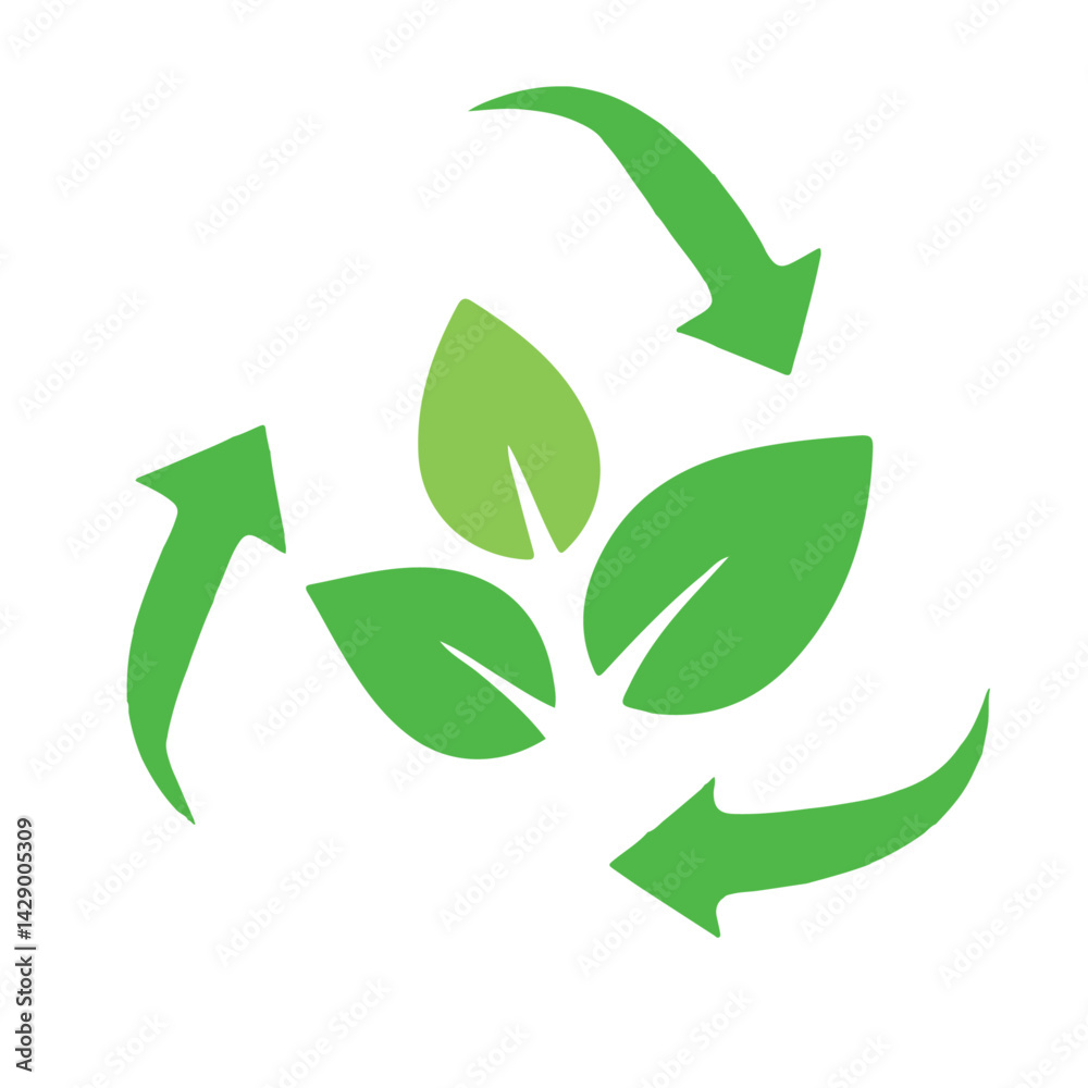 Obraz premium green recycle symbol