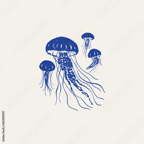 Ocean and sea-themed vector illustrations. Includes waves, marine animals, shells, boats, and underwater elements. Perfect for summer designs and nature projects.