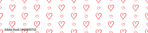 Red heart seamless pattern
