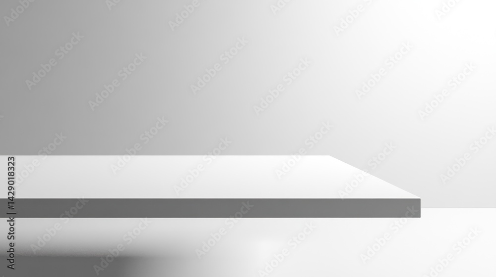 Minimalist white platform display Minimalist white platform display