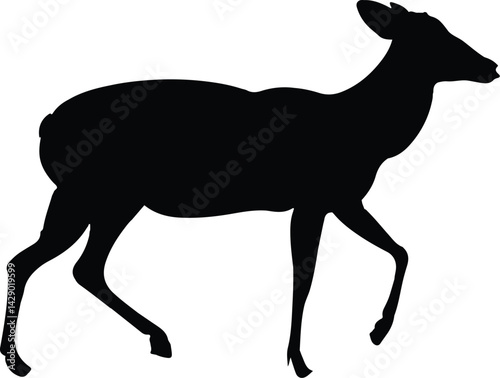 deer silhouette vector rusa