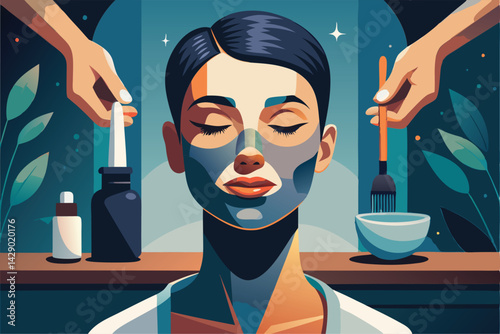 Experience the serenity of a rejuvenating face mask. Indulge in self.care and achieve radiant skin. Discover the beauty of relaxation.
