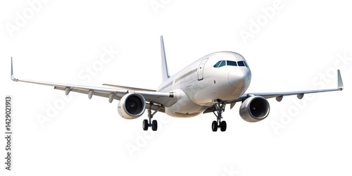Sleek flying plane png commercial jet png airliner png transparent background image