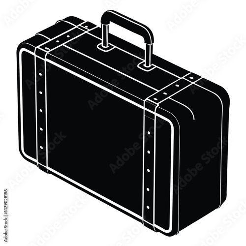 Isolated Black Vector Photographer using Element hard case With White Background