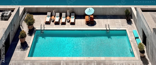 Rooftop Pool with Sunbeds