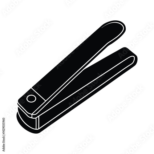 nail clipper outline. isolated on white background