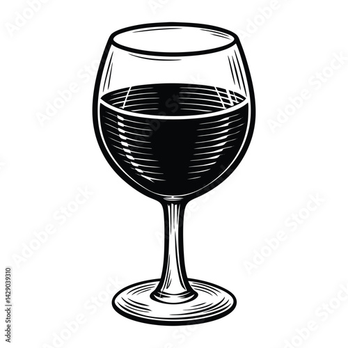 wine glass isolated on white