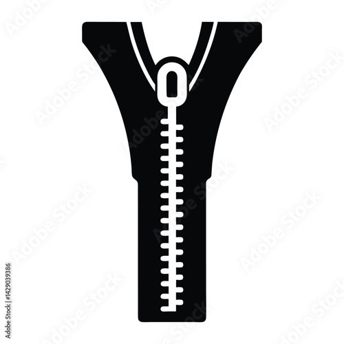 zipper isolated on white background