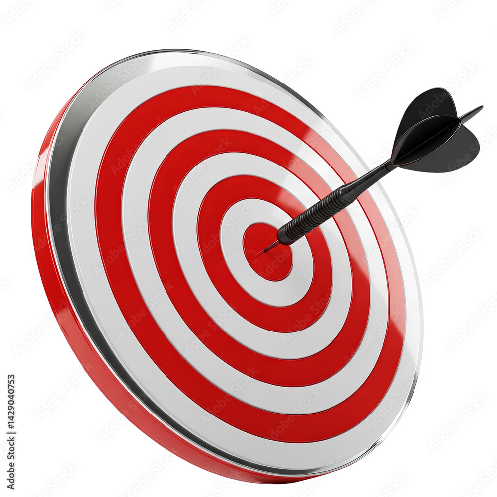 Vector Image of a Dart Hitting the Bullseye
Vector Image of a Dart Hitting the Bullseye
