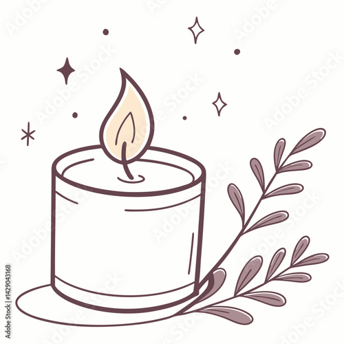 vector illustration of a candle