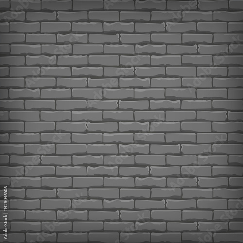 Square gray brick wall background