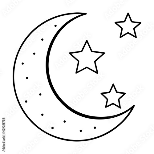 "Unique grunge moon and star design, perfect for digital art projects."