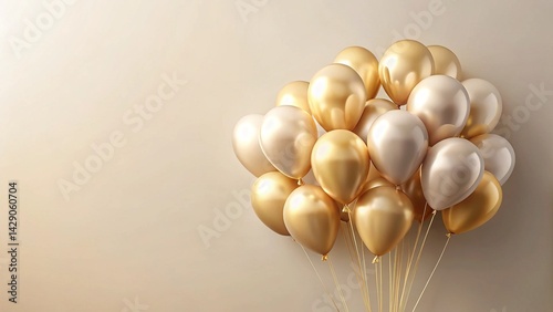 Wallpaper Mural Beige Balloons Birthday Celebration Cards Torontodigital.ca