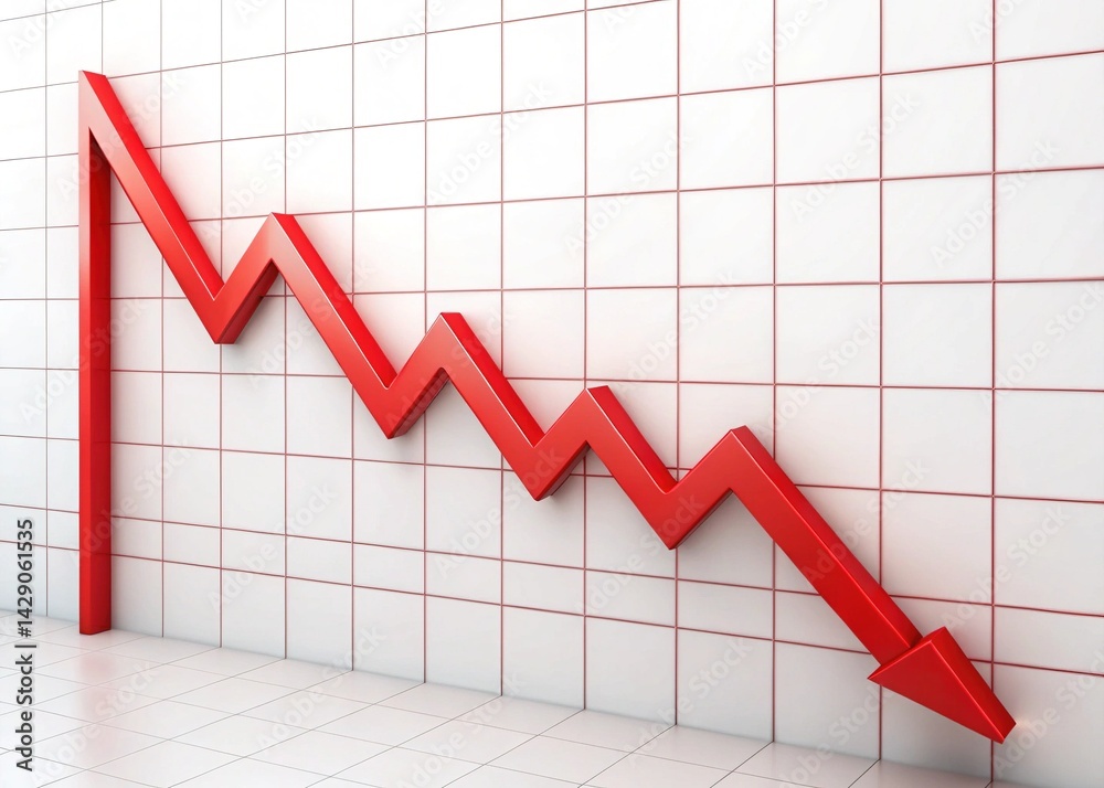 Declining Business Graph - Animated Presentation Graphics Declining Business Graph - Animated Presentation Graphics