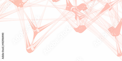 Abstract connecting dots and lines with geometric background. Geometric plexus structure cybernetic concept. Internet connection network high digital technology with connecting points and lines.