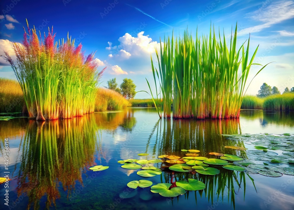 Water Plants Reeds - Nature Photography
