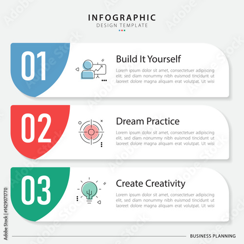 Timeline Creator infographic template. 3 Step timeline journey, calendar Flat simple infographics design template. presentation graph. Business concept with 3 options, vector illustration.	
