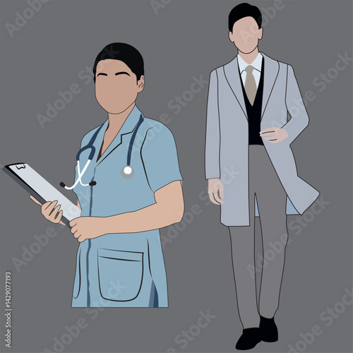 young doctor with clipboard practitioner, clipboard, coat, smiling, work, physician, 
