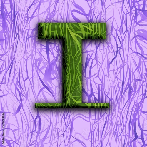 Capital letter J in unique design 